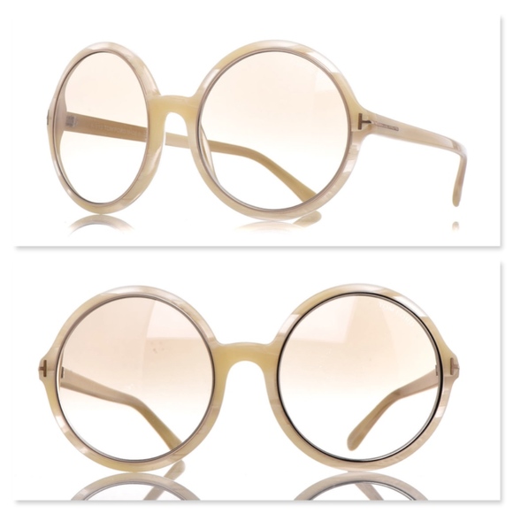 Tom Ford Accessories - New TOM FORD Carrie Ivory Round Sunglasses